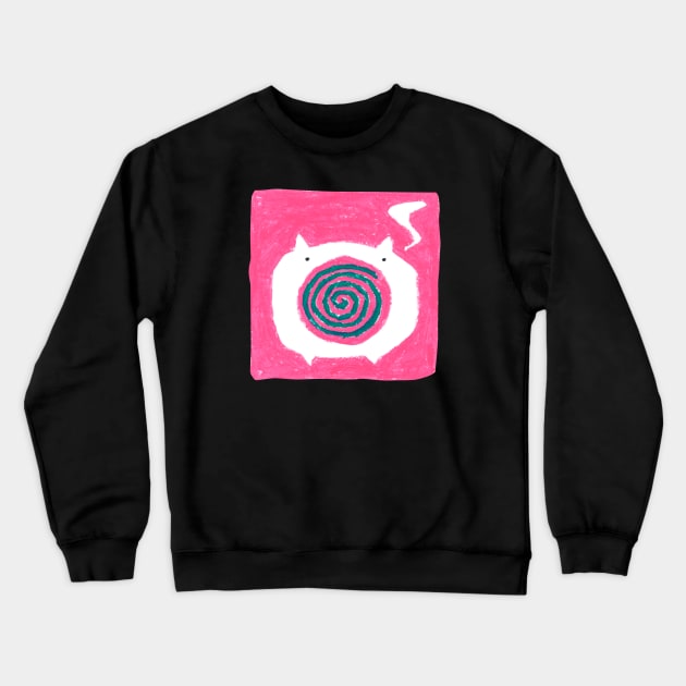 Pig Mosquito Coil Crewneck Sweatshirt by shioritamura